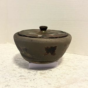 Raku Ceramic Bowl w/ Lid